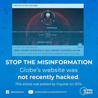 Featured image for Nope. Globe's website was not recently hacked